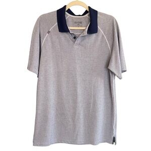 Rhône Delta Pique Polo Shirt Navy White Medium Casual Golf Sporty Active Travel